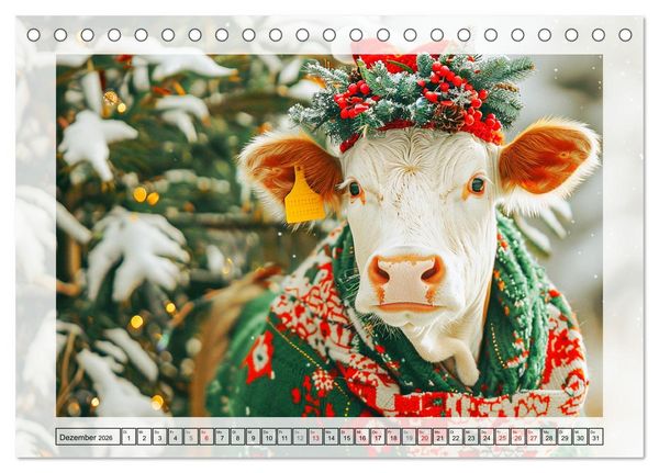 Produktbild: Haute Kuh-ture f&uuml;r das Rind von Welt! Modische K&uuml;he voll im Trend (Tischkalender 2026 DIN A5 quer), CALVENDO Monatskalender