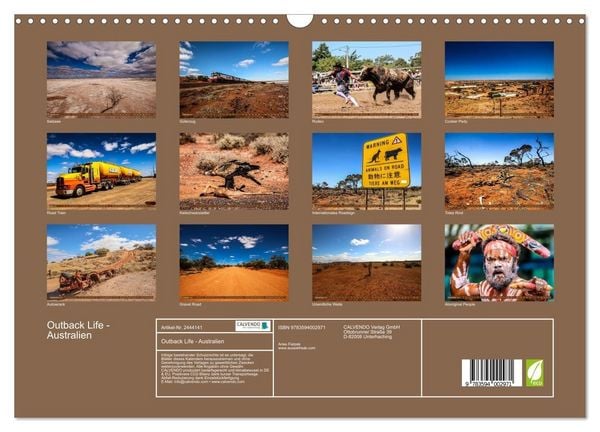 Produktbild: Outback Life - Australien (Wandkalender 2027 DIN A3 quer), CALVENDO Monatskalender