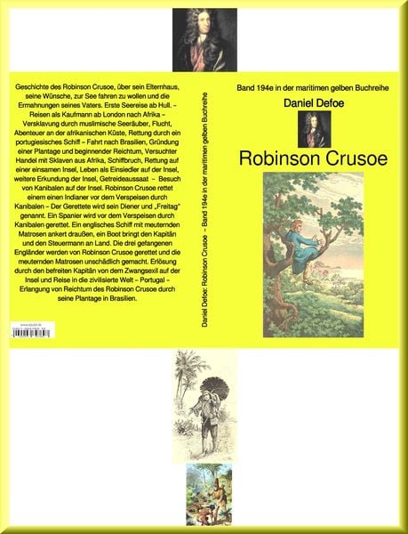 Produktbild: Daniel Defoe: Robinson Crusoe - Band 194 in der maritimen gelben Buchreihe - bei J&uuml;rgen Ruszkowski