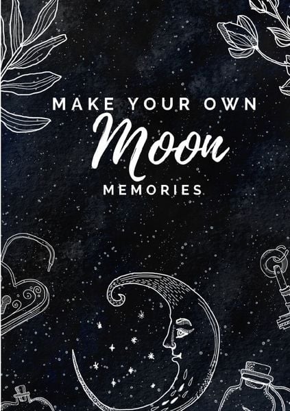 Produktbild: Moon Collection / Notizbuch, Bullet Journal, Journal, Planer, Tagebuch "Make your own Moon Memories"
