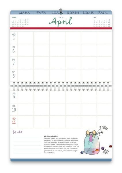 Produktbild: vergissmeinnicht 2027 - Der Familienkalender f&uuml;r Hand und Wand
