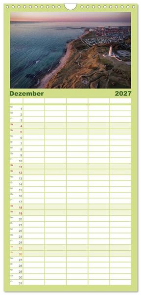 Produktbild: Familienplaner 2027 - D&auml;nemark - Mit dem Wohnmobil durch J&uuml;tland mit 5 Spalten (Wandkalender, 21 x 45 cm) CALVENDO