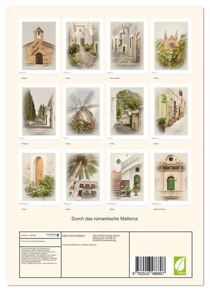 Produktbild: Durch das romantische Mallorca (Wandkalender 2026 DIN A4 hoch), CALVENDO Monatskalender