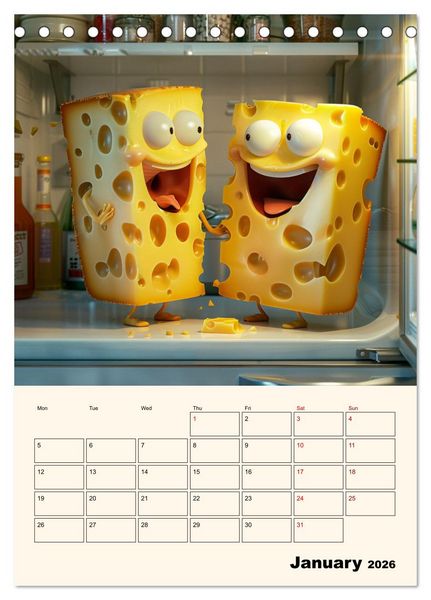 Produktbild: The Light ist still on in the Fridge (Desk Calendar 2026 DIN A5 portrait), CALVENDO 12 Month DeskCalendar
