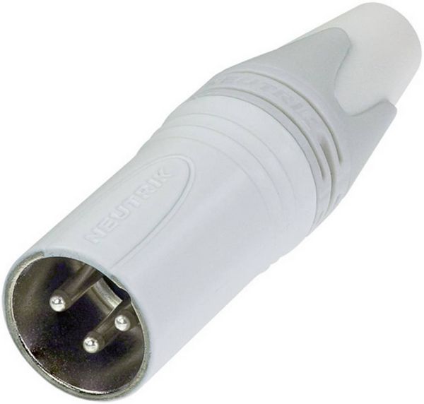 Produktbild: Neutrik NC3MXX-WT XLR-Steckverbinder Stecker, gerade Polzahl: 3 Wei&szlig; 1St.