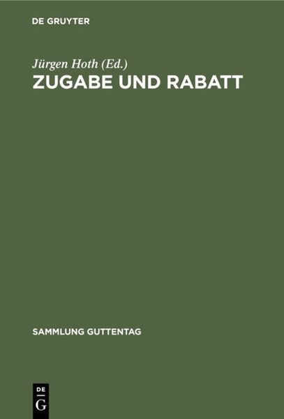 Produktbild: Zugabe und Rabatt
