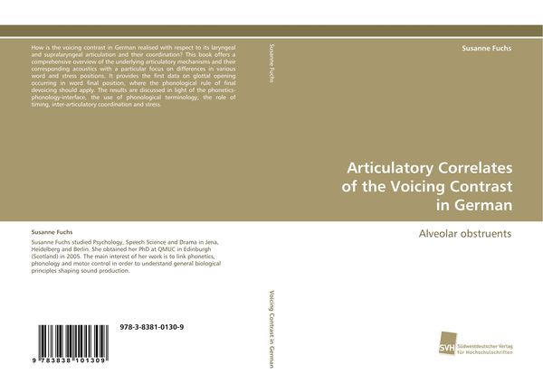 Produktbild: Articulatory Correlates of the Voicing Contrast in German