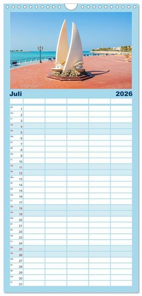 Produktbild: Familienplaner 2026 - Abu Dhabi - Bezaubernde Metropole mit 5 Spalten (Wandkalender, 21 x 45 cm) CALVENDO