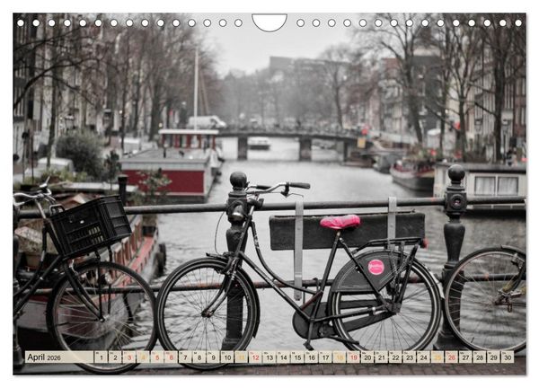 Produktbild: Fahrrad Alltag - Film Noir Style (Wandkalender 2026 DIN A4 quer), CALVENDO Monatskalender