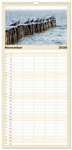 Produktbild: Familienplaner 2026 - R&uuml;gen PUR mit 5 Spalten (Wandkalender, 21 x 45 cm) CALVENDO