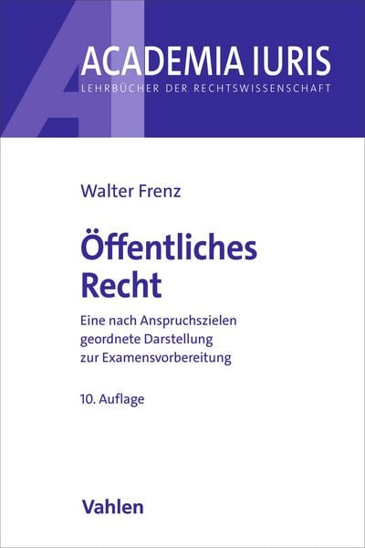 Öffentliches Recht, Taschenbuch von Walter Frenz, Vahlen, Franz, 9783800678426