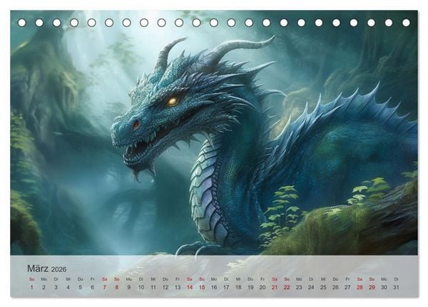 Produktbild: Im Land der sch&ouml;nen Drachen (Tischkalender 2026 DIN A5 quer), CALVENDO Monatskalender