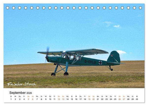 Produktbild: Die Faszination. Flugzeuge am Himmel (Tischkalender 2026 DIN A5 quer), CALVENDO Monatskalender