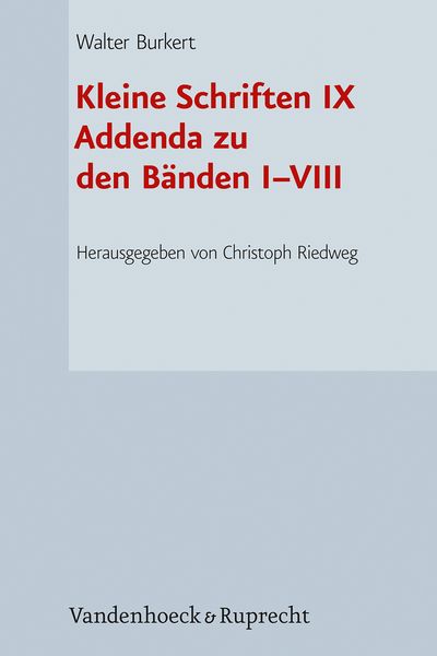 Produktbild: Kleine Schriften IX