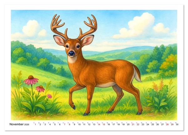 Produktbild: Niedliches Nordamerika (Tischkalender 2026 DIN A5 quer), CALVENDO Monatskalender