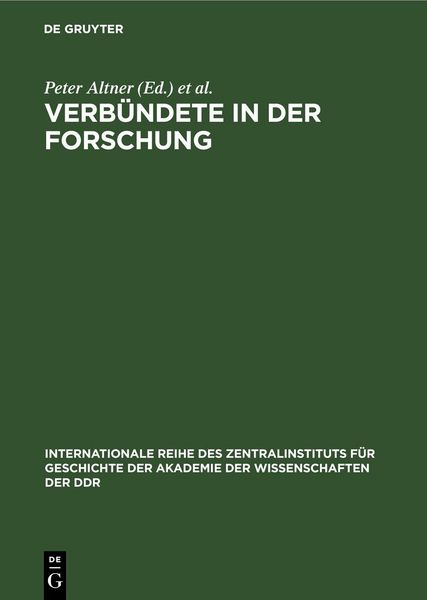 Produktbild: Verb&uuml;ndete in der Forschung