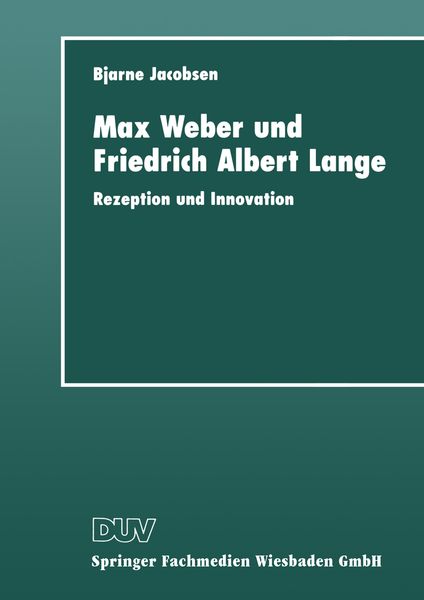 Produktbild: Max Weber und Friedrich Albert Lange