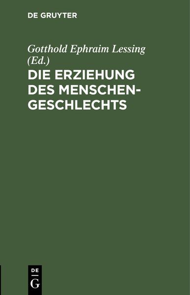 Produktbild: Die Erziehung des Menschengeschlechts