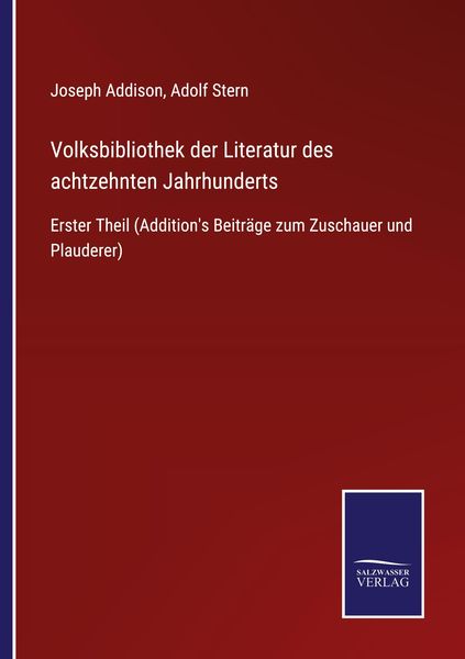 Produktbild: Volksbibliothek der Literatur des achtzehnten Jahrhunderts