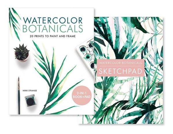 Produktbild: Watercolor Botanicals (2 Books in 1)