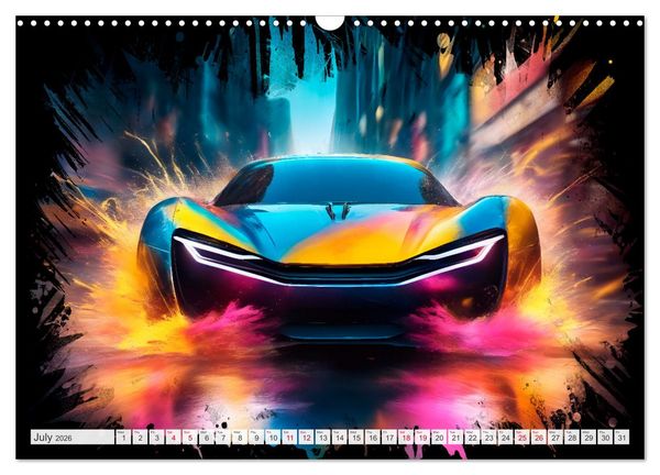 Produktbild: COOL SPORTSCARS Breathtaking AI-generated speedsters (Wall Calendar 2026 DIN A3 landscape), CALVENDO 12 Month Wall Calendar