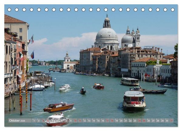 Produktbild: VENEDIG - Perle der Lagune (Tischkalender 2026 DIN A5 quer), CALVENDO Monatskalender