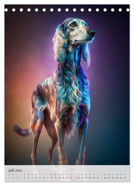 Produktbild: Persischer Windhund (Tischkalender 2026 DIN A5 hoch), CALVENDO Monatskalender
