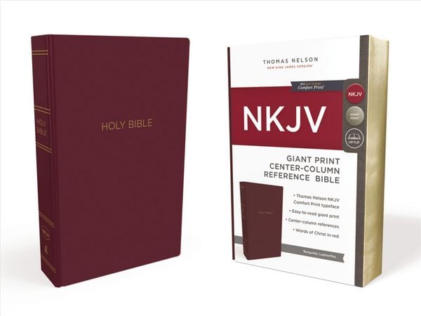 Produktbild: Nkjv, Reference Bible, Center Column Giant Print, Leather Look,
