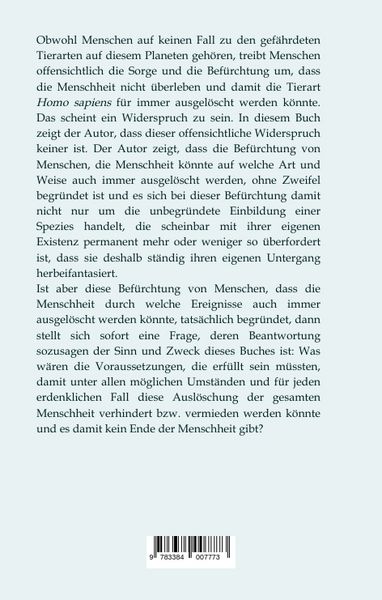 Produktbild: Das &Uuml;berleben der Menschheit