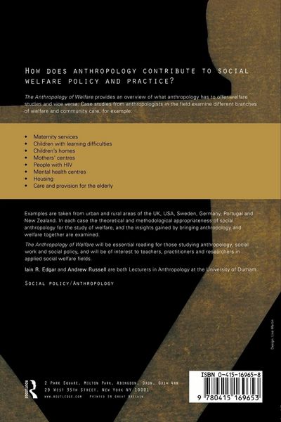 Produktbild: The Anthropology of Welfare