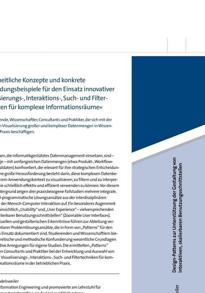 Produktbild: Design-Patterns zur Unterst&uuml;tzung der Gestaltung von interaktiven, skalierbaren Benutzungsschnittstellen
