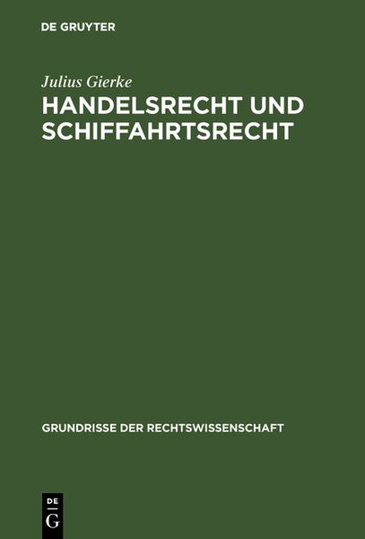 Produktbild: Handelsrecht und Schiffahrtsrecht