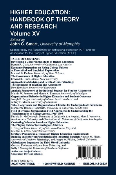 Produktbild: Higher Education: Handbook of Theory and Research 15