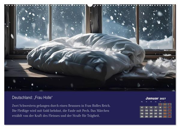 Produktbild: 12 M&auml;rchen unserer Welt (hochwertiger Premium Wandkalender 2027 DIN A2 quer), Kunstdruck in Hochglanz