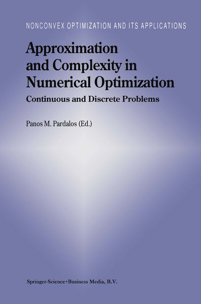 Produktbild: Approximation and Complexity in Numerical Optimization