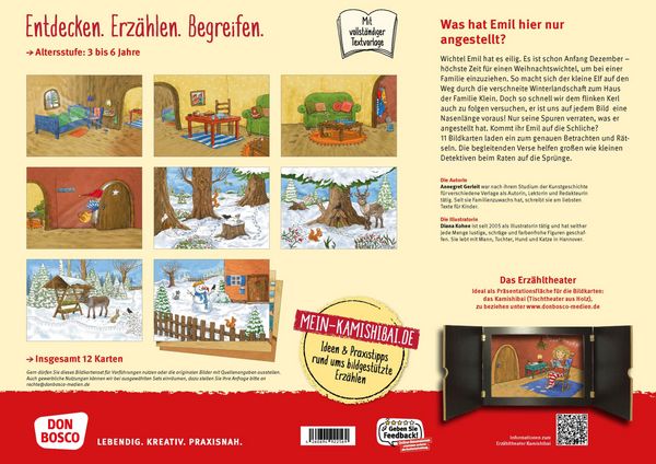 Produktbild: Wichtel Emil und der Weihnachtswirbel. Kamishibai Bildkartenset
