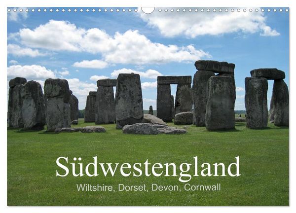 Produktbild: S&uuml;dwestengland (Wandkalender 2026 DIN A3 quer), CALVENDO Monatskalender