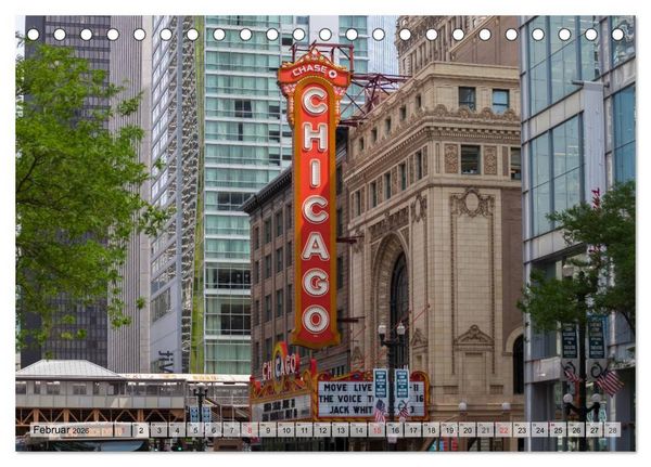 Produktbild: CHICAGO Stadtzentrum (Tischkalender 2026 DIN A5 quer), CALVENDO Monatskalender