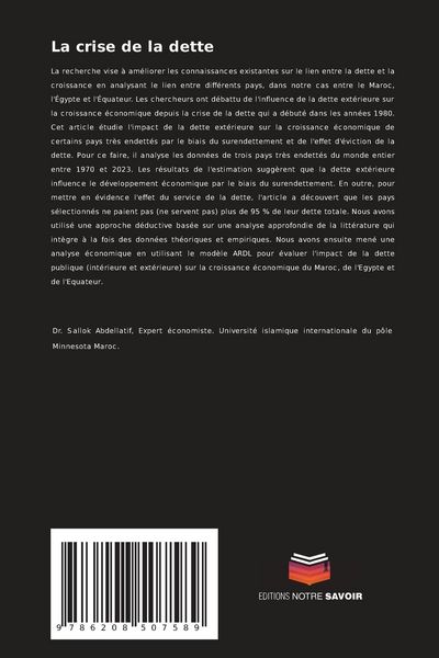 Produktbild: La crise de la dette