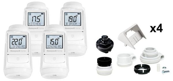 Honeywell Home EVO-TRV4 Evohome Heizkörperthermostat-Set