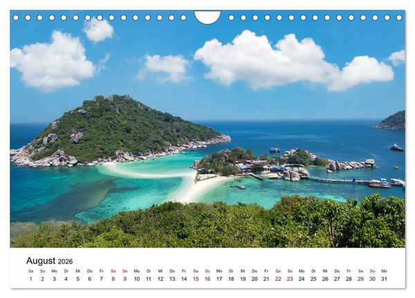 Produktbild: Die sch&ouml;nsten Inseln Thailands (Wandkalender 2026 DIN A4 quer), CALVENDO Monatskalender