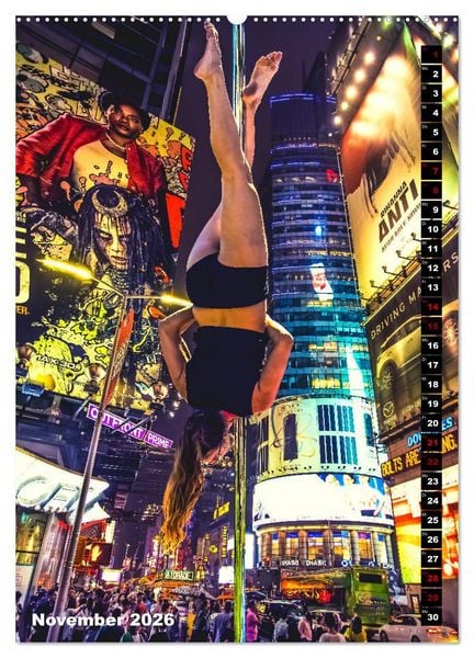 Produktbild: Poledance auf New Yorks Stra&szlig;en (hochwertiger Premium Wandkalender 2026 DIN A2 hoch), Kunstdruck in Hochglanz