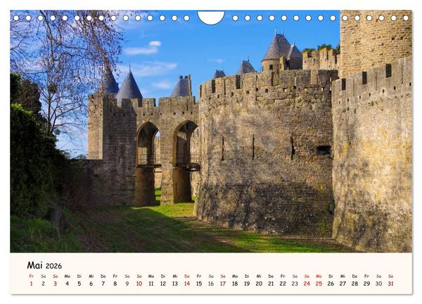 Produktbild: Cite von Carcassonne - Zeitreise ins Mittelalter (Wandkalender 2026 DIN A4 quer), CALVENDO Monatskalender
