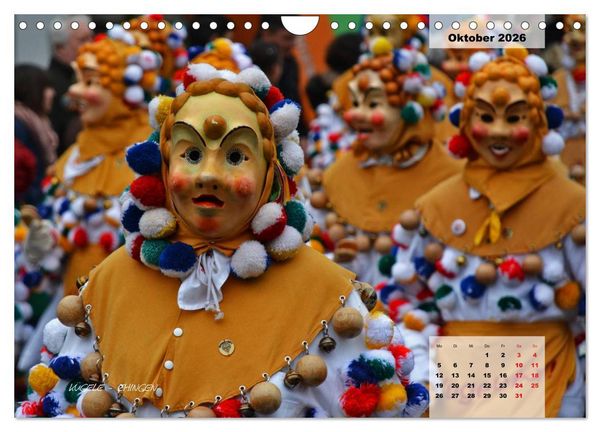 Produktbild: Schw&auml;bisch alemannische Fasnet (Wandkalender 2026 DIN A4 quer), CALVENDO Monatskalender