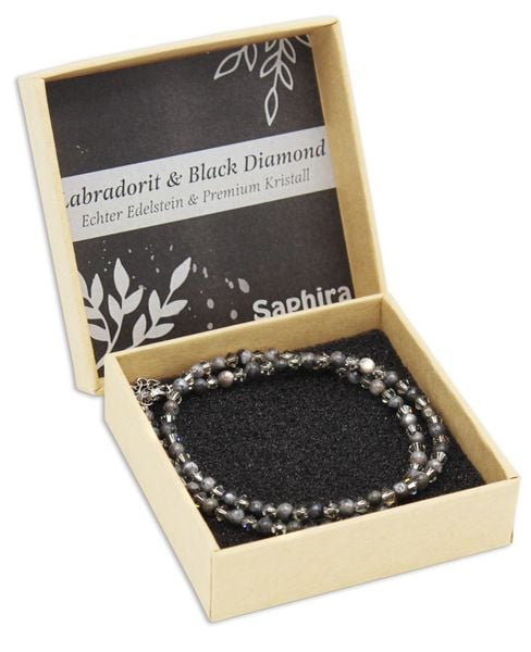 Produktbild: Labradorit Saphira Edelsteinkette
