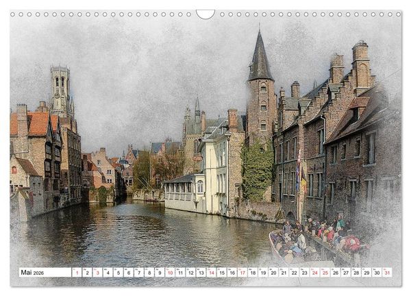Produktbild: Br&uuml;gge, die Perle von Flandern (Wandkalender 2026 DIN A3 quer), CALVENDO Monatskalender