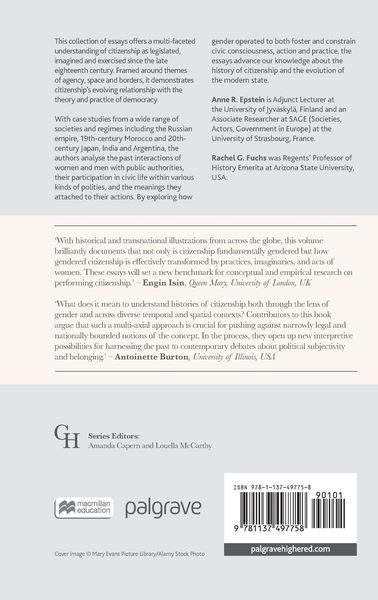Produktbild: Gender and Citizenship in Historical and Transnational Perspective