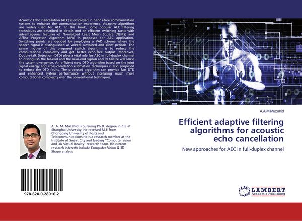 Produktbild: Efficient adaptive filtering algorithms for acoustic echo cancellation