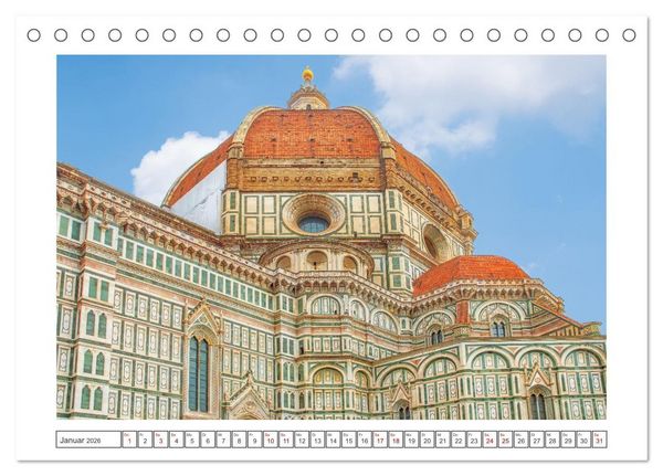 Produktbild: Florenz - Reiseziel in der Toskana (Tischkalender 2026 DIN A5 quer), CALVENDO Monatskalender