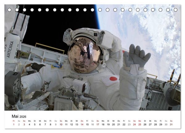 Produktbild: Abenteuer im Weltraum (Tischkalender 2026 DIN A5 quer), CALVENDO Monatskalender